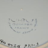 Quimper HB plate decorated with flowers