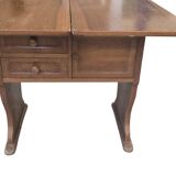 Tavolino a Libro Vintage in Legno Salvaspazio con Cassetti e Vano