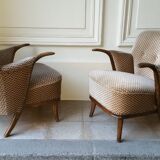 Lot of 2 armchairs sculptural 50 60 years