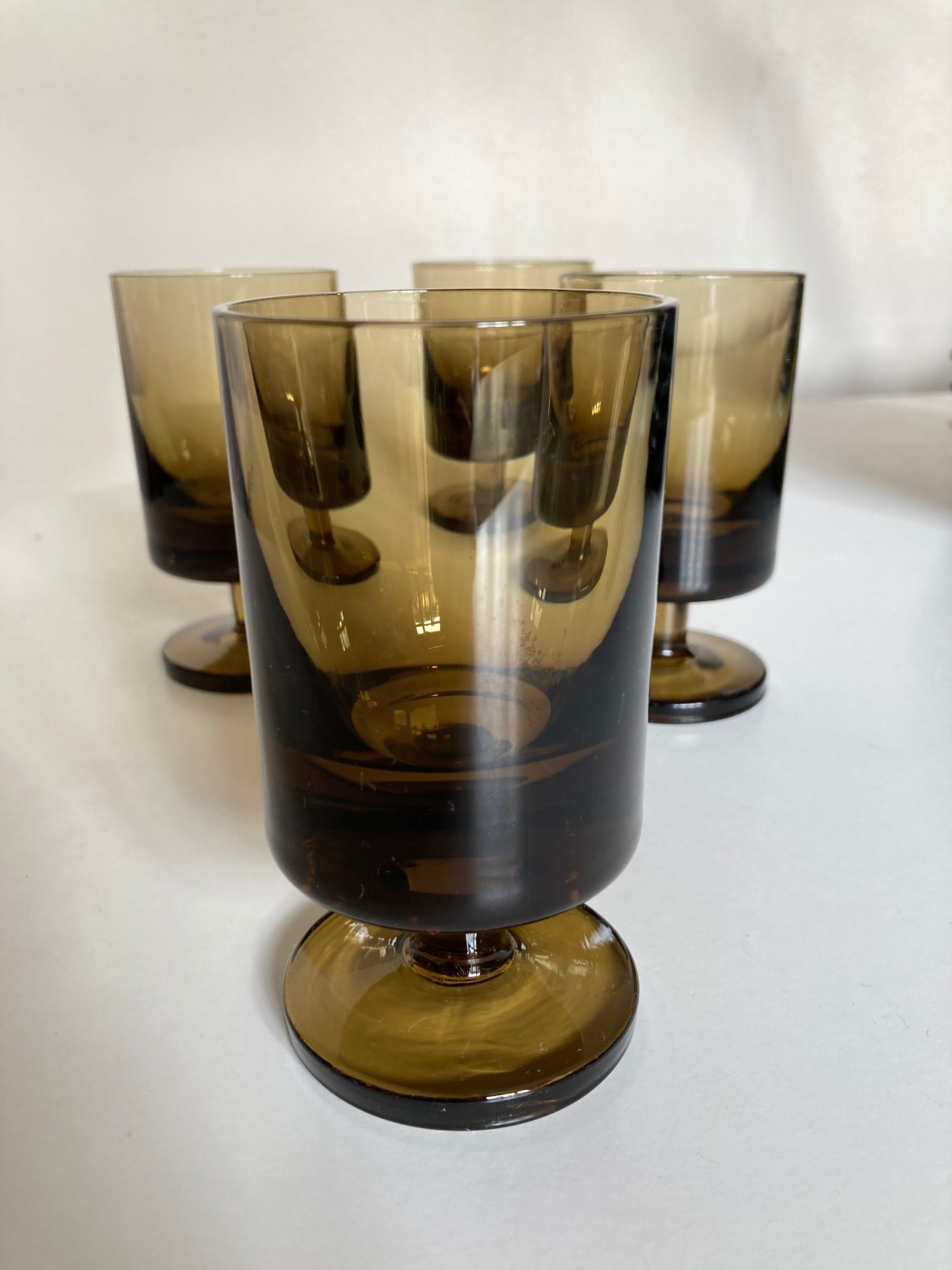 Set of 4 glasses roll 1970