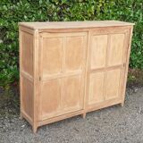 Parisian buffet 2 sliding doors raw wood oak
