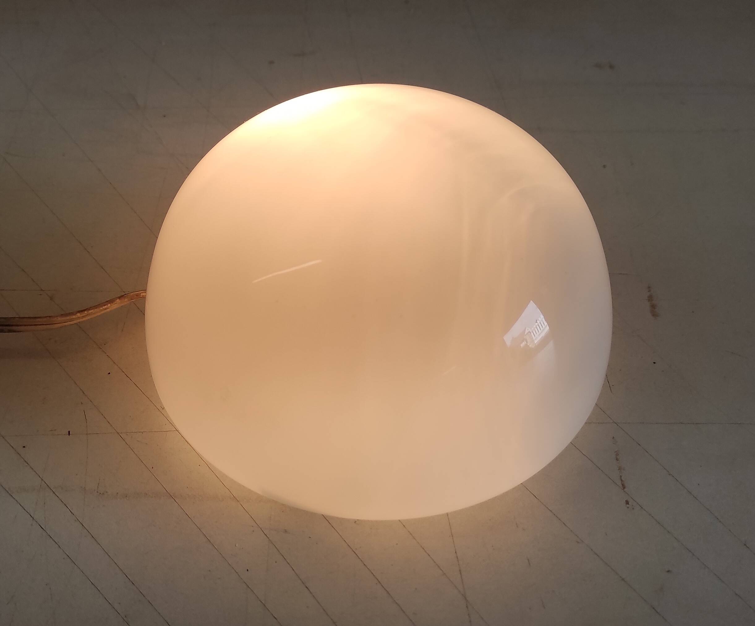 Opaline globe ceiling or wall light, diameter 15 cm - mid-20th century