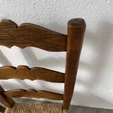 Rustic handcrafted oak chairs 1900