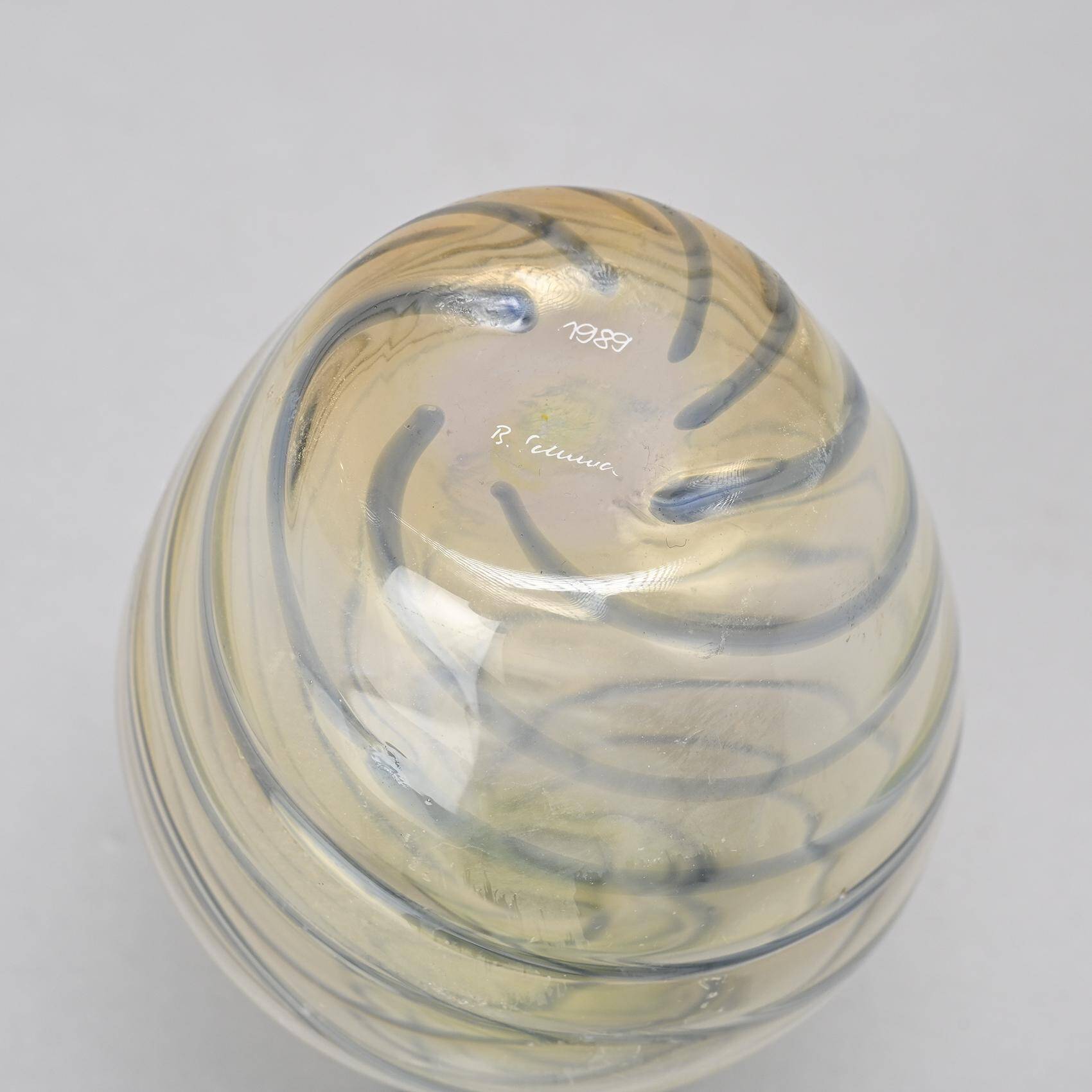 Blown glass vase, 1989