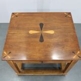 1930s Restored Antique Oak Table, Czechoslovakia