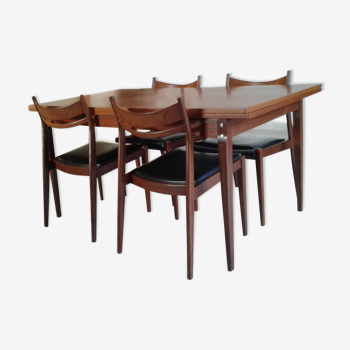 Table et chaises design années 60