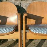 6 Scandinavian wooden chairs