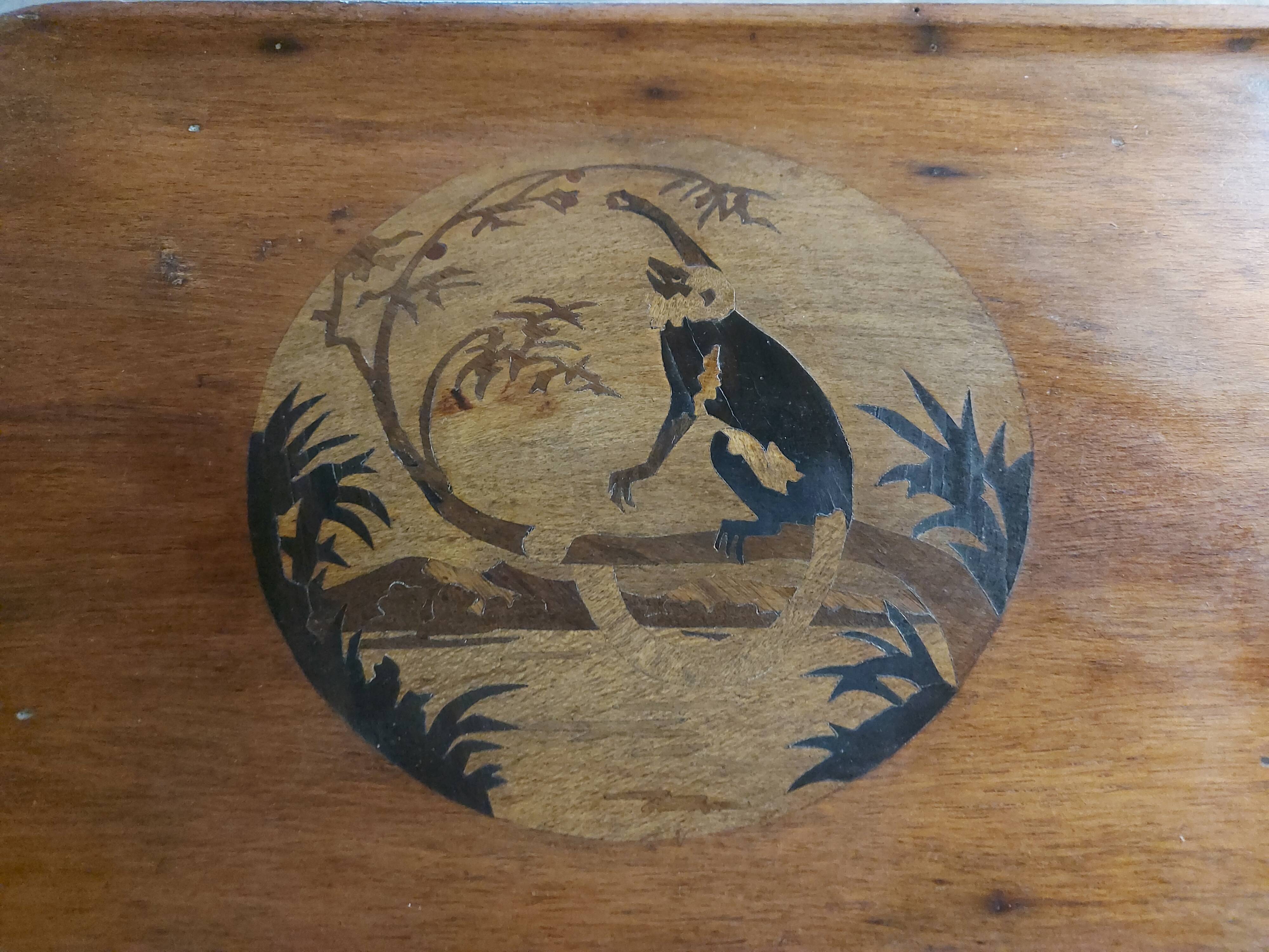 Art Deco marquetry side table