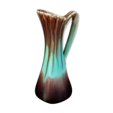 Antique Brown and Green Ceramic Jug