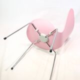 Set of 6 Series 7 chairs - Model 3107 - Series 7 chair - lacquered in pink - Arne Jacobsen - Fritz Hansen.
