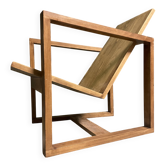 Modernist wooden lounge chair