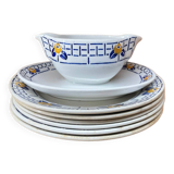 Sarreguemines plates and sauceboat from 1924