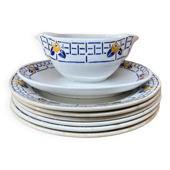 Sarreguemines plates and sauceboat from 1924