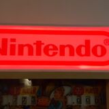 Luminous sign advertising nitendo