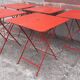 Folding bistro or garden table, made of metal. (Individually or in sets)