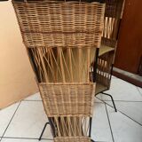 Vintage rattan and metal bar, 60s
