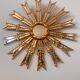 Mirror sun in gilded wood XXL facet mirror design year 60