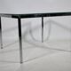 Table basse du milieu du siècle des années 1960 en chrome et verre