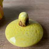 Vintage flower slip teapot