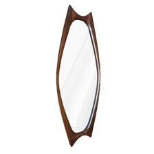 Rosewood mirror Sandholdt for Jansen, Danish, 1960s