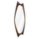 Rosewood mirror Sandholdt for Jansen, Danish, 1960s