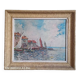 Louis Bessinger (1899-1978) - Huile sur panneau - vue d'un port - 48 x 37 cm