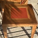 Coffee table in walnut with a tadelakt top.