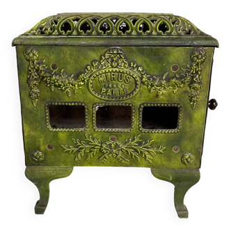 Mirus old enameled cast iron wood stove