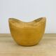 Vintage brutalist wooden cup, pocket tray
