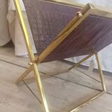 Vintage brass magazine rack