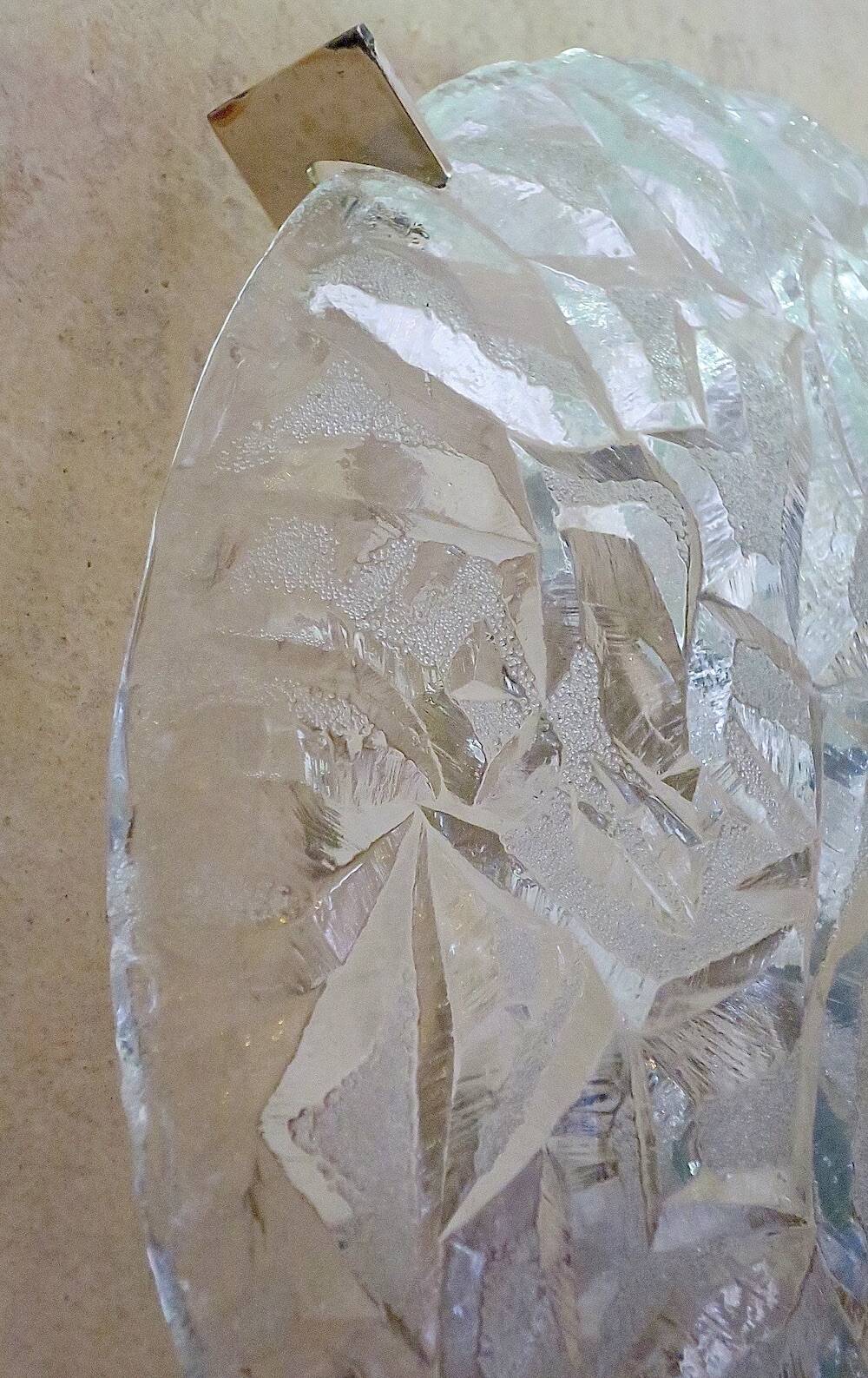 Frosted glass plafonnier, Kaiser Leuchten label, 1970s