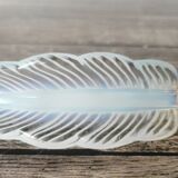 Opalescent glass leaf knife holder