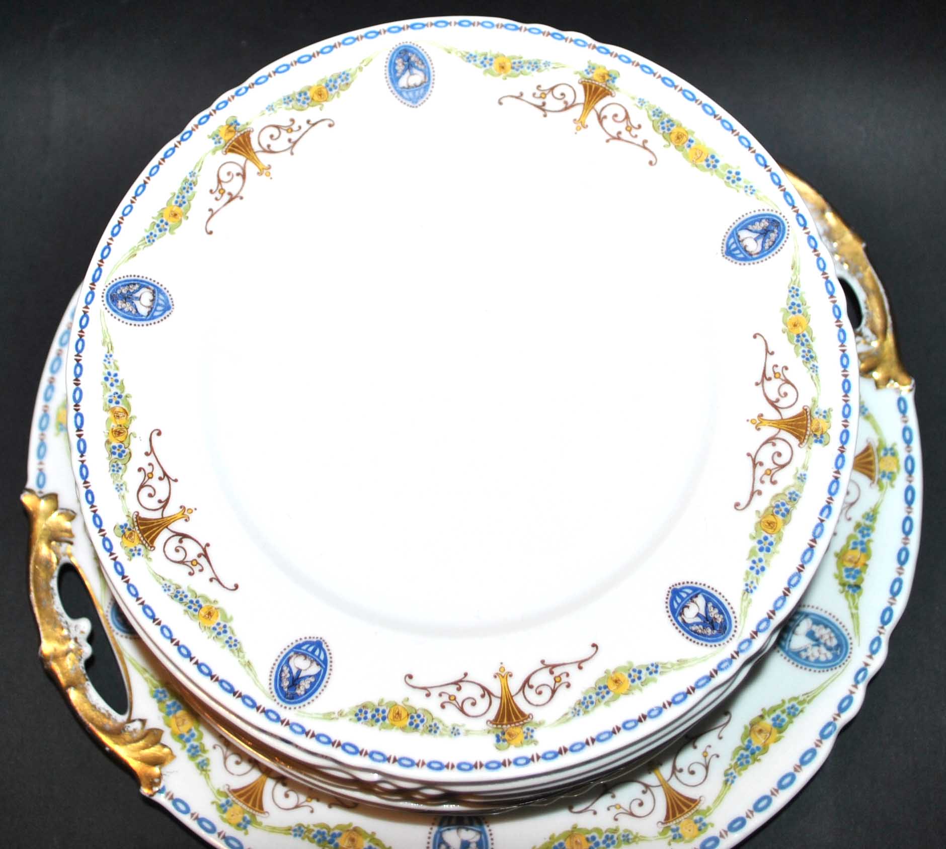 Limoges porcelain dessert service