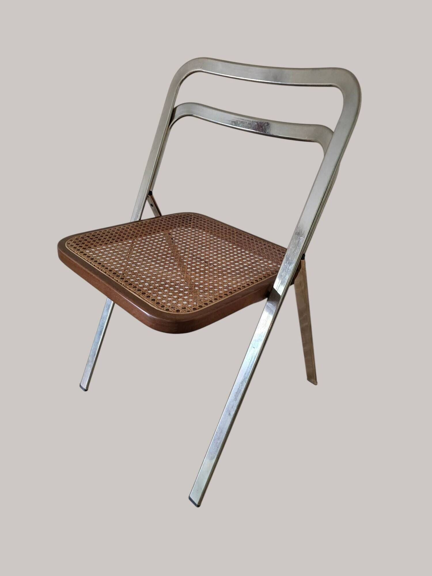 Giorgio Cattelan caned folding chair for Cidue – Italy, 1970s