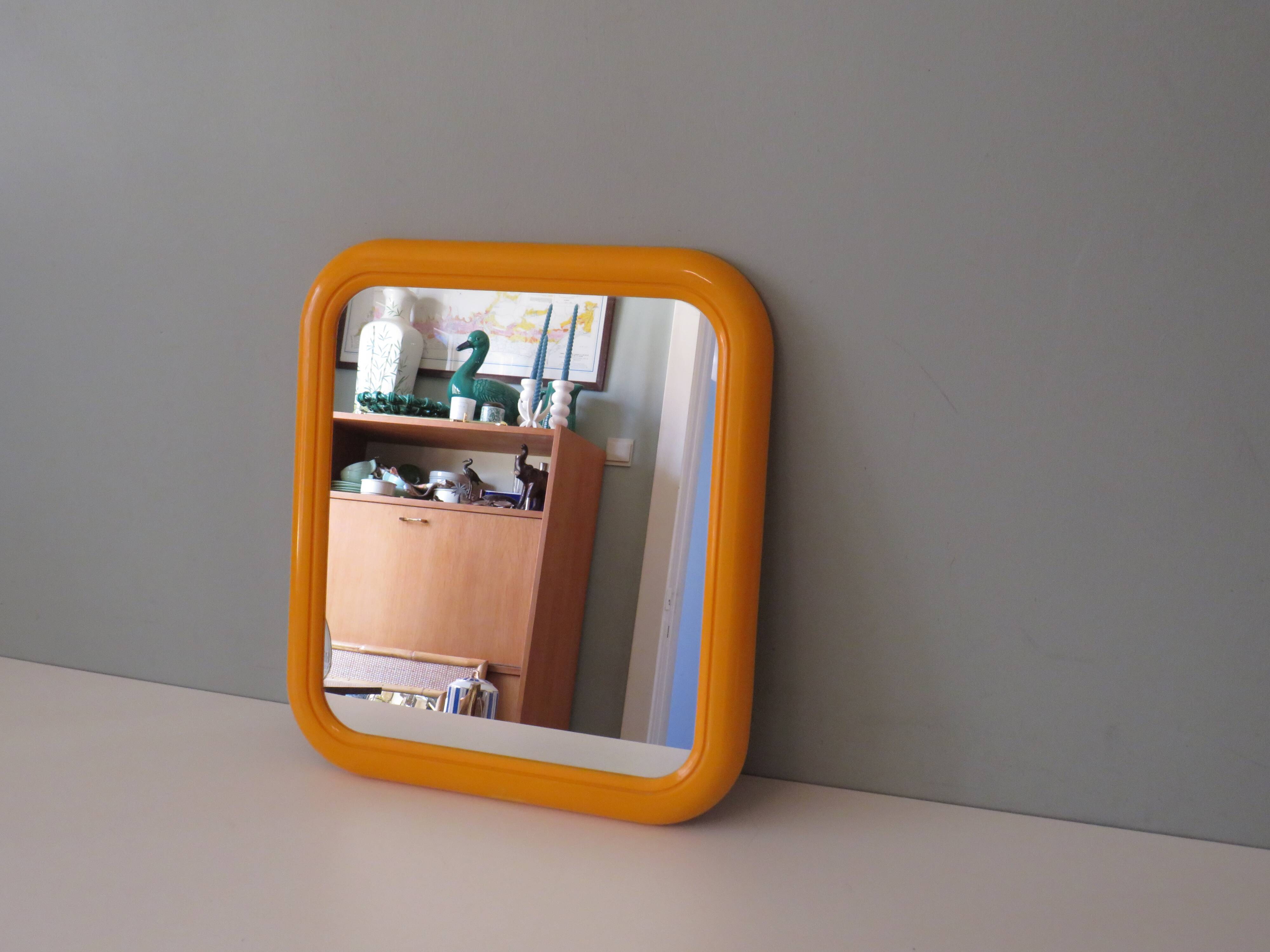 Plastic space age mirror, belgium 1960