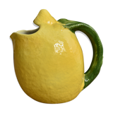 Vintage lemon pitcher barbotine