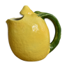 Vintage lemon pitcher barbotine