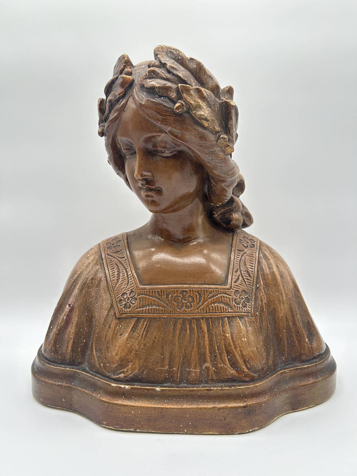 Art Nouveau bust by Gustave Van Vaerenbergh