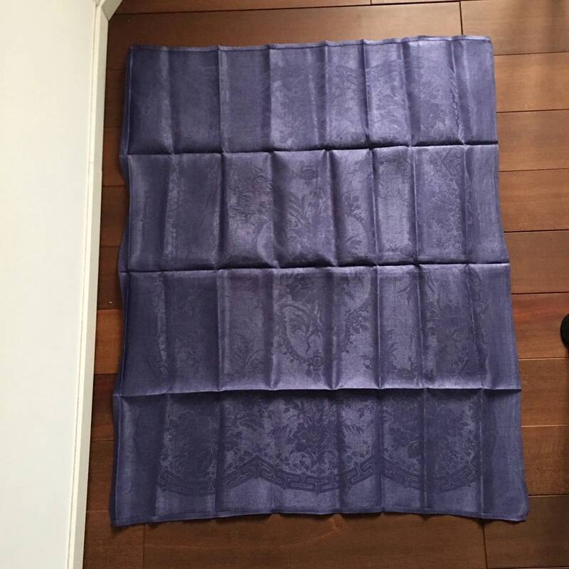 Old embroidered table napkin A C Violette