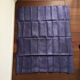 Serviette de table ancienne brodée AC violette
