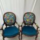 Paire de fauteuils cabriolet retapissés, années 30-40