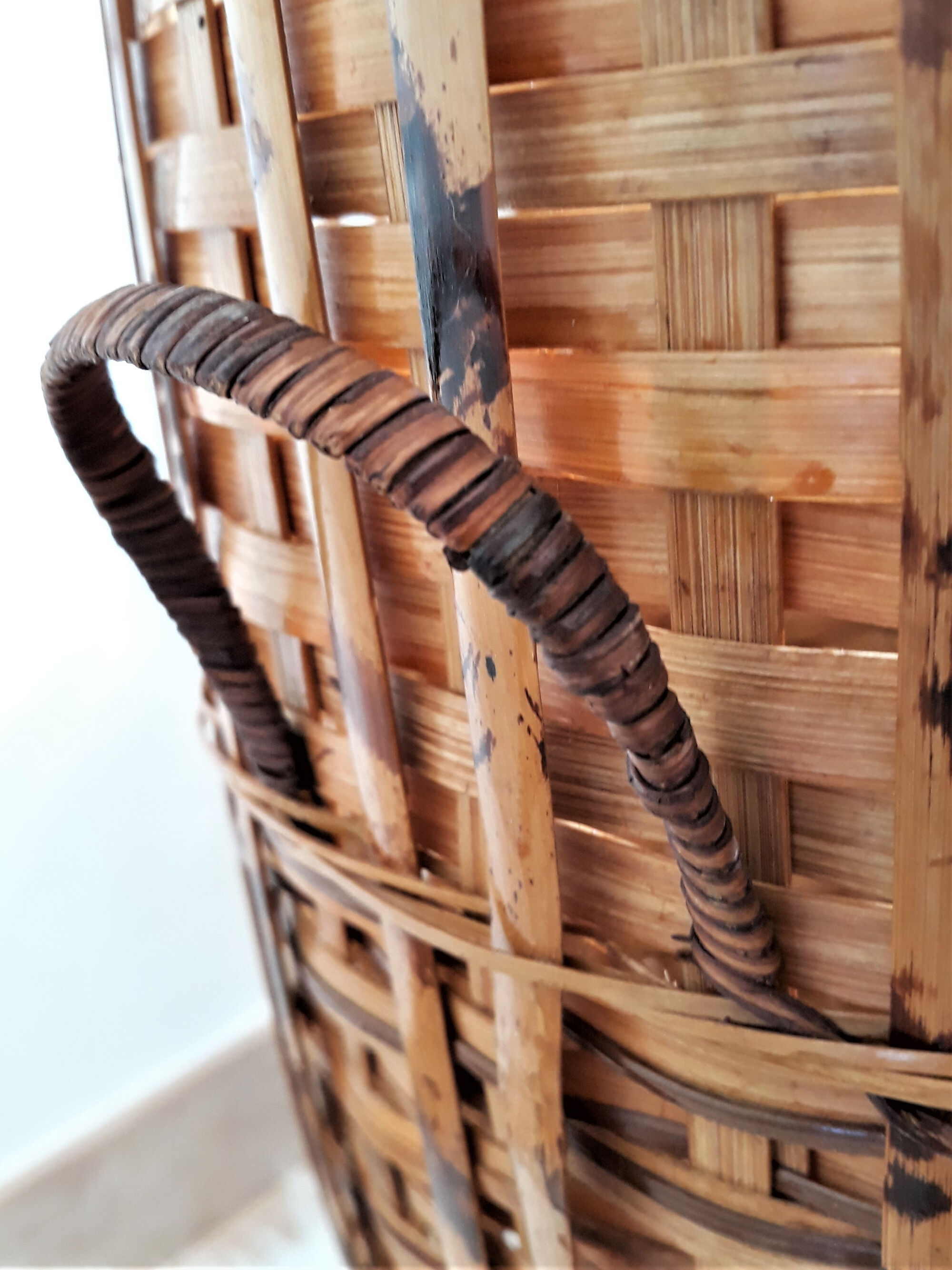 Large wicker basket / high rattan - Rattan pan / wicker XXL
