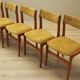 Set of six teak chairs, Danish design, 1970s, production: Denmark