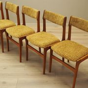 Set of six teak chairs, Danish design, 1970s, production: Denmark