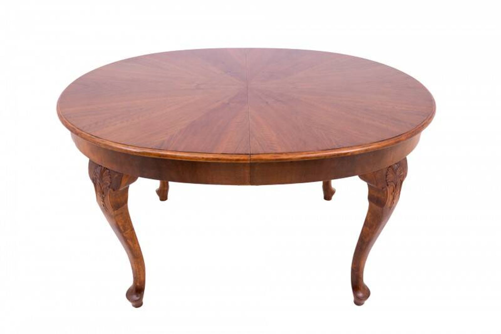 Large extendable table with eight chairs, late 19th century, France. After renovation.
