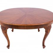 Large extendable table with eight chairs, late 19th century, France. After renovation.