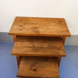 Solid pine nesting tables