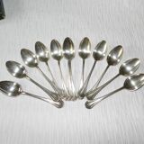 Set of 12 CHRISTOFLE silver-plated metal teaspoons