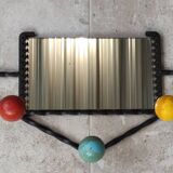 Vintage wall mirror coat rack