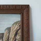 Painting on wood "seaside"